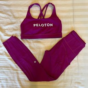 Peloton x lululemon Sports Bra and Legging Set
